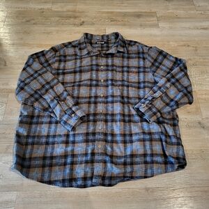 Solaris Big & Tall Classic Fit Flannel Long Sleeve Button Up Shirt Mens Size 3XB